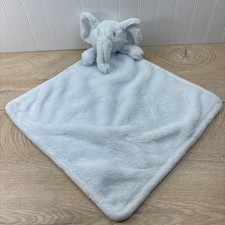 Baby Blue Elephant Lovey Plush SUPER SOFT Stuffed Animal Security Blanket Lovie