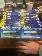 Lot of 16 Packs, Expo Mixed Marker Sets Wet Erase  Dry Erase, Mixed Colors, 64