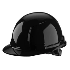 Milwaukee Black Front Brim Vented Hard Hat With 6Pt Ratcheting Suspension Type