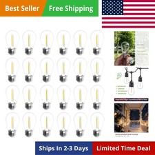 24-Pack LED 1W String Light Bulbs, S14 Plastic Shatterproof Edison Vintage St...