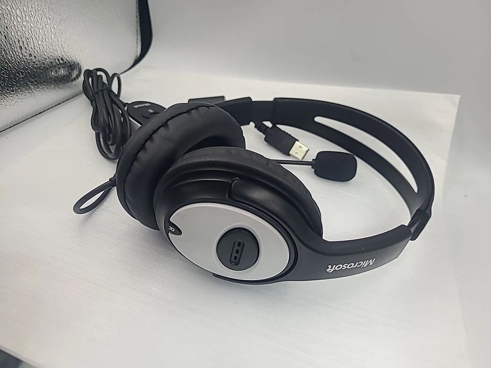 Microsoft LifeChat LX-3000 Black USB Headset Headphones - Image 2 of 4