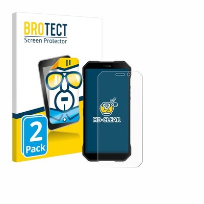 2x Display Schutz Folie für Doogee S61 Pro Zubehör Transparent
