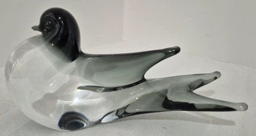 Vintage  Murano Style Art Glass Bird Sculpture