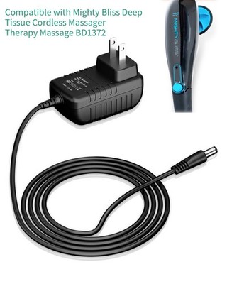 AC Adapter For Mighty Bliss Deep Tissue Cordless Massager Therapy Massage BD1372