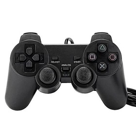 Controller for PlayStation 2 PS2 Wired Black by Voomwa [2 Pack] + US Seller