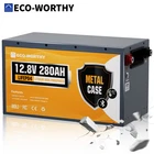 ECO-WORTHY 12V 280Ah 3584Wh Bluetooth Metal Case LiFePO4 Lithium Battery For RV
