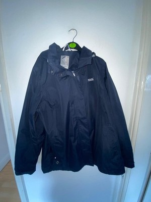  Regatta marineblaue wasserdichte Jacke wenige Male getragen siehe Bilder Größe UK 16