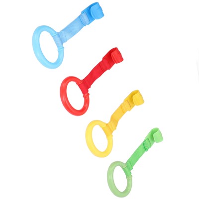 GE 4pcs Baby Pull Up Ringe Kunststoffmaterial Ergonomisches Design Sicher DE