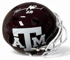 MARCEL REED AUTOGRAPHED MAROON TEXAS A&M SPEED FULL SIZE HELMET JSA 4 Silver