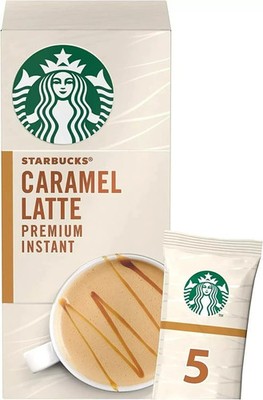 Starbucks Caramel Latte Instant Coffee Mix Box of 5 Sachets 107.5G
