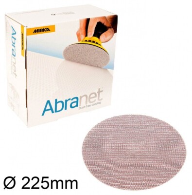 Mirka Abranet 225 225mm Mesh Hook and Loop Sanding Discs P80 to P320