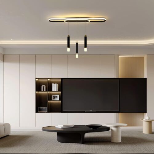 Dimmable Modern LED Ceiling Light Fixture w/ Remote Kitchen Dining Living Room - Picture 14 of 41