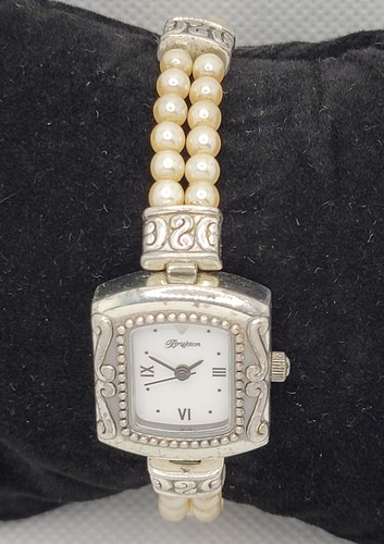 Ladies Brighton Emporia Stylish Silver Gold White Dial Toggle Bracelet Watch K9 - Picture 4 of 10