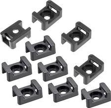 Cable Tie Mounting,100 Pcs Zip Base,5 mm(M5) Screw Hole, Black 