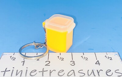 Tupperware keychain mini signature line canister in apricot New Tinietreasures
