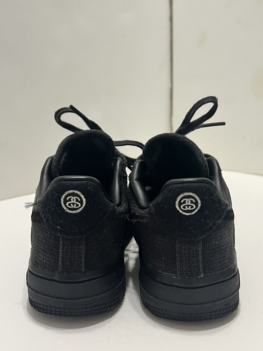 Nike Air Force 1 Low Stussy Black Sneaker Shoes Kids Sz 13c | eBay