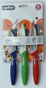 ZYLISS PEELING AND PARING KNIFE SET 3-PC NEW AUTHENTIC