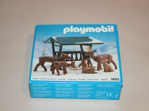 PLAYMOBIL 3692 REINDEER AND WILD GAME FEEDER 1991 GERMANY