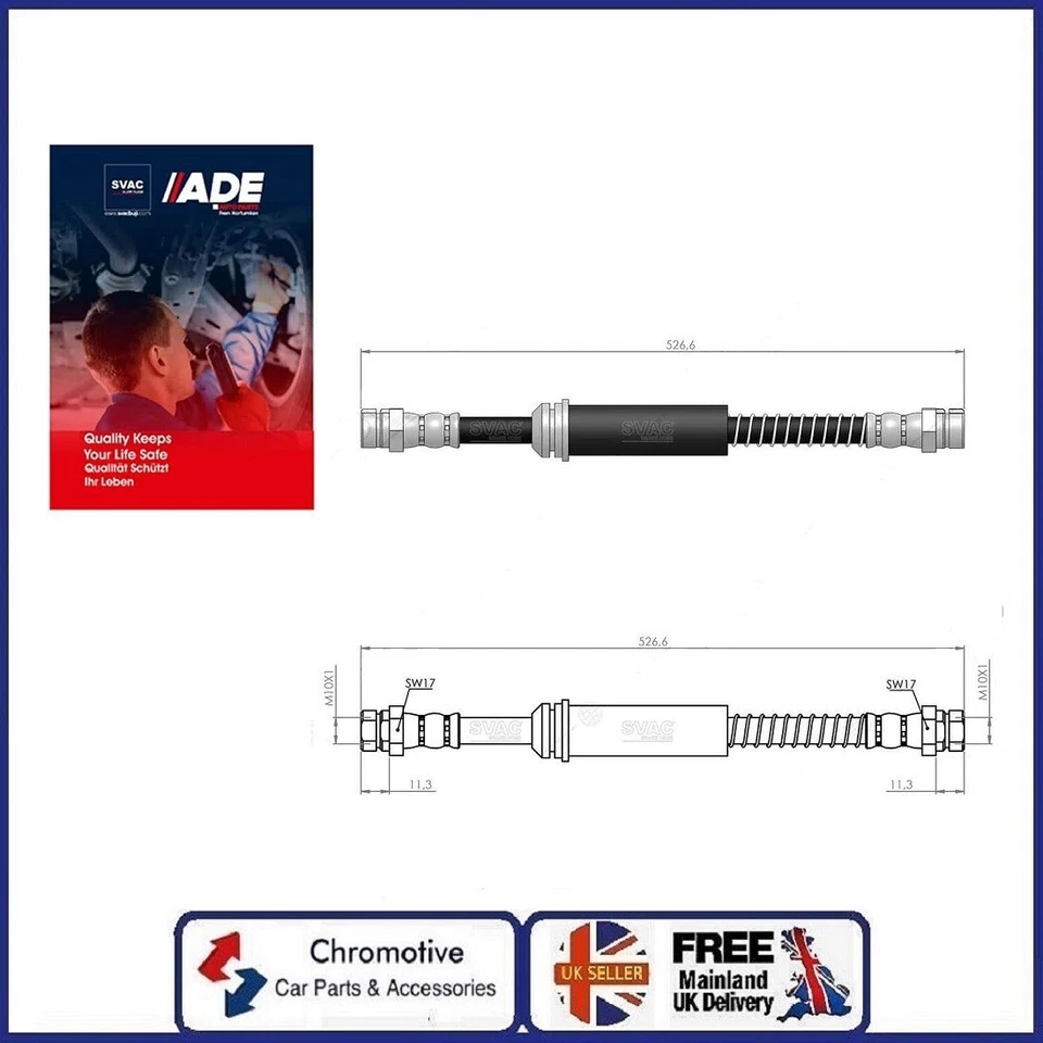 Mangueira de freio dianteiro AUDI A3 8P1, SEAT LEON 1P1, VW GOLF VI 2X 1K0611701A 1K0611701N - Imagem 3 de 4