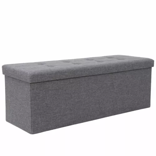 Folding Storage Ottoman Bench Foot Rest Foot Stool for Bedroom Entryway Indoor - Imagen 3 de 93