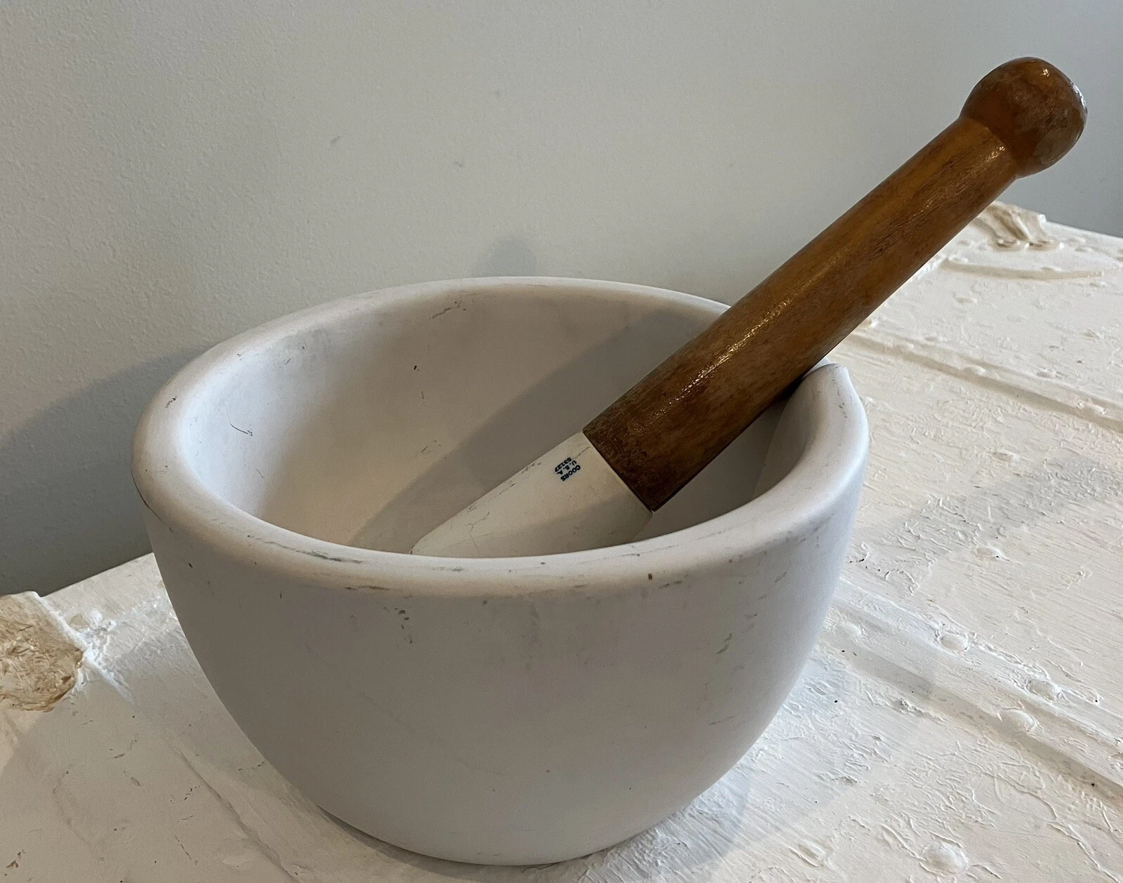 Antique Large Stoneware Mortar And Pestle
Opens in a new window or tab