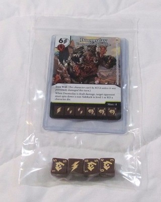 DC Dice Masters World's Finest DOOMSDAY Set RARE Uncommon CUR NEW + 4 Dice