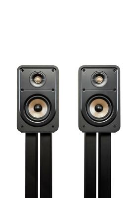 Polk Signature Elite ES15 Compact Bookshelf Speakers, Black