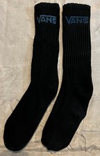 VANS OFF THE WALL BLACK PAIR DESIGNER CREW COOLMAX SOCKS BLUE SERIES SZ 6/11 NEW