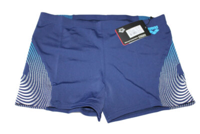 HERREN 2A06378 ARENA BADEHOSE HOSE BOXER SCHWIMMSHORTS ESPIRAL BLAU WEISS Gr. 7