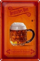 Blechschild Spruch 20X30 Cm Deutsches Bier Traditionelle Deko Schild Tin Sign