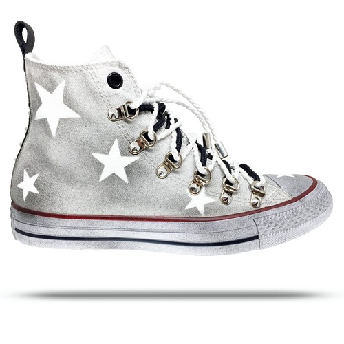 Converse All Star Borchie Chuck Taylor Bianche Personalizzate Stelle,  Galaxy 2.0 | eBay