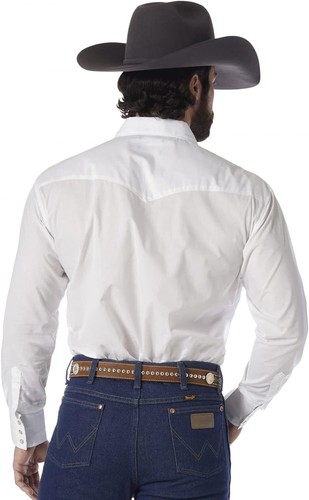 Camisa a presión occidental de manga larga para hombre Wrangler - Imagen 8 de 9