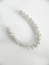 20 Pcs Lot 2.0 to 2.80 MM Natural white Loose Diamond Round Beads Fancy Ice