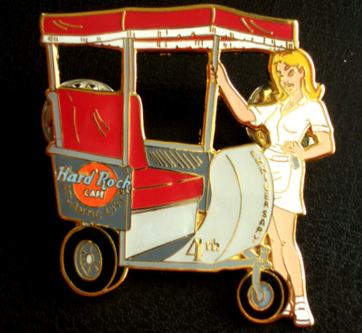 HRC Hard Rock Cafe Atlantic City 4th Anniversary Girl Bordwalkroller LE new
