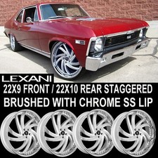 Lexani Wheels Rims Brushed 22 Chevy Nova Yr 1968196919701971197219731974