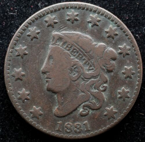 KAPPYSCOINS G8323  1831  FINE  CORONET HEAD LARGE CENT - Picture 1 of 3