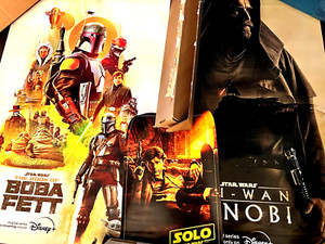 Star Wars: Obi-Wan & Boba Poster Disney Movie Insiders Double Sided 27x40 + MORE