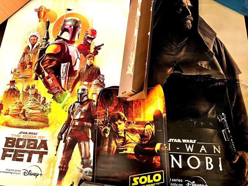 Star Wars: Obi-Wan & Boba Poster Disney Movie Insiders Double Sided 27x40 + MORE
