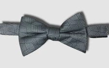 $48 Alfani Men's Gray Geometric Pre-Tied Adjustable Bow Tie