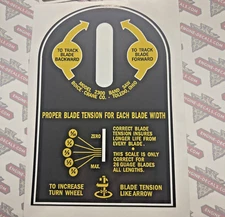 Boice Crane Tools Bandsaw Brown Gold White And Black Large 7 1/2” Tall decal