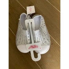 NWT Capelli New York, silver slip on water shoes girls size 8.