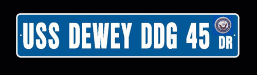 USS DEWEY DDG 45 DLG 14 Street Sign U S Navy USN - Picture 3 of 4