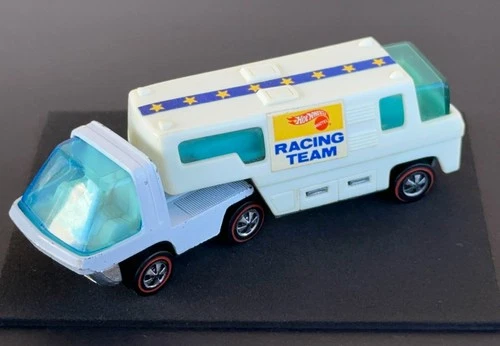 Vintage Hot Wheels Redline 1971 WHITE ENAMEL Team Trailer Heavyweights - STELLAR