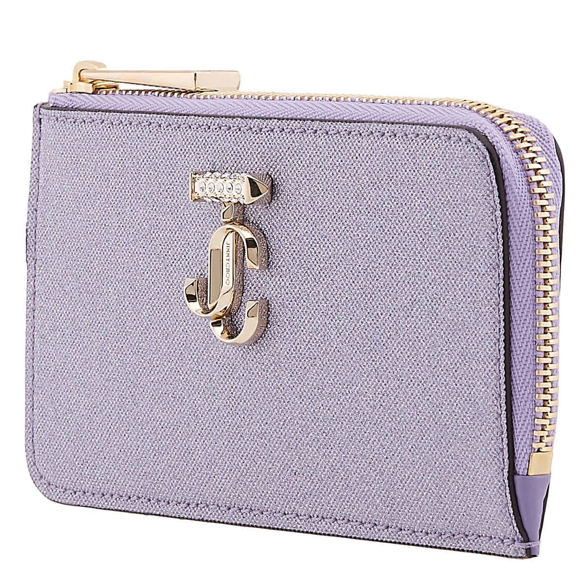 Jimmy Choo JC Emblem Zip Card Holder J000168857-TANZANITE/LIGHT