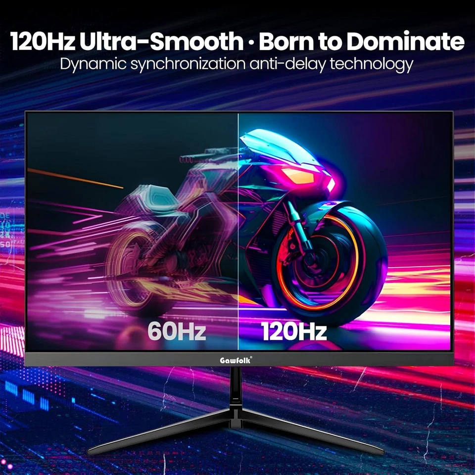 27" 2K Gaming Monitor - 120Hz, QHD PC Computer Screen IPS with G-Sync/Adaptive - Image 3 of 4