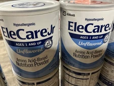 Six 14.1 oz Cans EleCare Jr Unflavored Nutrition Powder, Ages 1 andUp 12/01/2026
