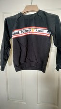 Mini Rodini Kids Sweatshirt   Black   Logo Band Size 10/11