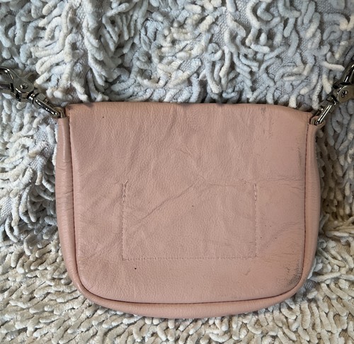 Harley Davidson Pink Leather Clip On Belt Bag Loop Clasp Bag GUC - Afbeelding 2 van 7