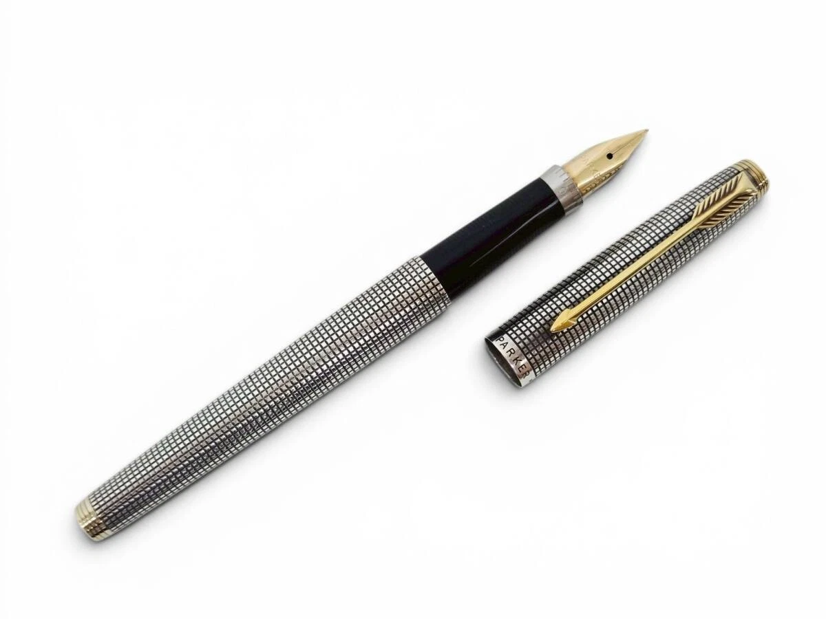 T*様 PARKER 万年筆 Sterling Silver 14K Parker Gold, 14K Nib Sterling Silver Collectible Fountain Pens for