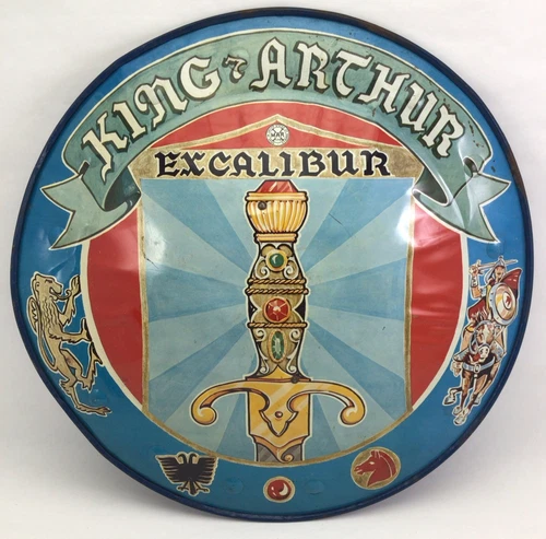 Vintage Marx Tin toy King Arthur Prince Valiant 12.5 inch Excalibur Shield